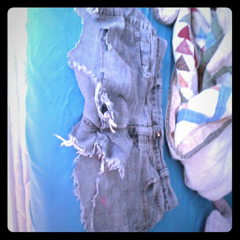 Blue jean shorts